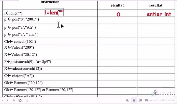 Exercice sur les fonctions prédéfinies en programmation