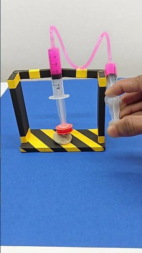 Hydraulic Machine Working Model || Best Science Project Based On Pascal Law #shorts