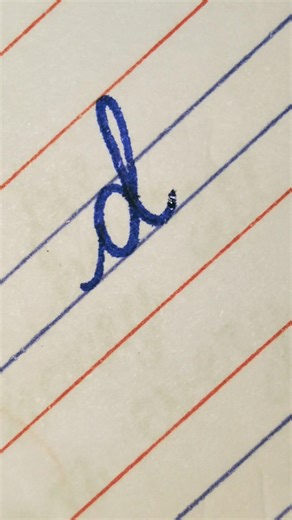 How to write Small "d" In Cursive Writing. #calligraphy #art #aesthetic #handwriting #new #ytshorts