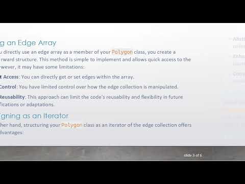 When to Design Your Polygon Class as an Iterator