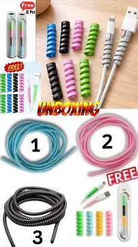 Best Spiral Cable Protector Unboxing & Review! 📱🔌 #CableProtector #TechGadgets #ChargingCable