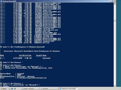 Introduction to PowerShell - part 2 - Pipeline, Scripts and Syntax
