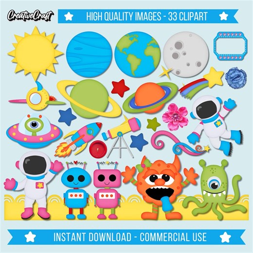 33 Clipart Png Outer Space 300 DPI Maximum Quality, Clipart Png Astronaut, Clip Art Png Designs Planets, Printable Solar System Designs - Etsy