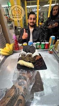 Chocolate cake🍨❄️#rolledicecream #satisfying #dessertvideo #foodasmr #streetdessert #shorts #viral