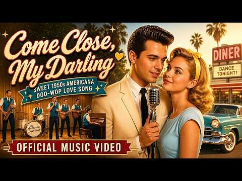 Come Close, My Darling 💛 Sweet 1950s Americana Doo-Wop Love Song | Official Music Video