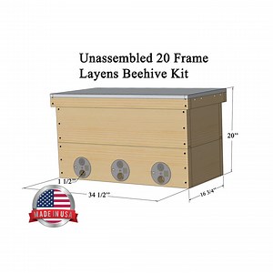 Unassembled Layens Beehive Kit:20-frame Horizontal Hive for Natural Low-stress Beekeeping—perfect for Families & Hobbyists, Homestead Ready - Etsy