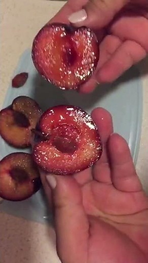 How to cut & peel plum in easiest way #shorts