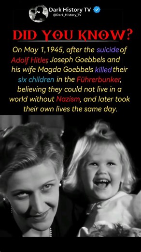 Joseph Goebbels and his wife k*lled there own children's/1945#history #historyfacts