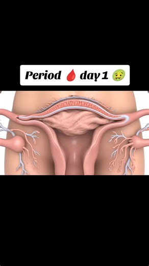 Red Blood Discharge period First day painfull process inside view #period #process #human #anatomy #foryou