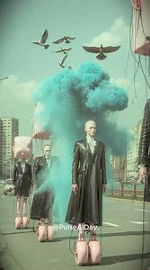 Explosive parade | Surreal AI Art Video Short #Shorts #aiart #Robots #surreal #mindblownai