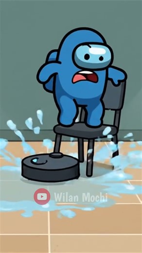 angry mop robot, among us surrenders #amongus #animation #amongfunnymoments #amongusskeld #funny