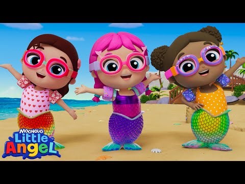 Twinkle Twinkle Little Starfish - Mermaid Edition!🧜‍♀️ Little Angel Kids Songs & Nursery Rhymes