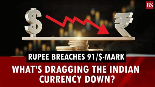 Rupee breaches 91/$-mark: What’s dragging the Indian currency down? | Business Standard