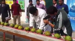 5.5M views · 76K shares | Guinness world record of breaking green coconuts (43) with the head by Muhammad Rashid | Geo Super | Facebook