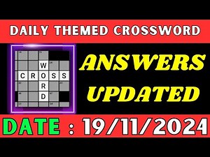 Daily Themed Crossword Puzzle Answers - Sports Tuesday November 19 2024