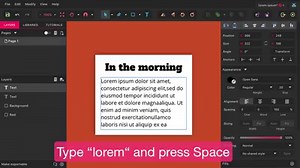 Gravit Designer tip: When in need for a quick dummy text, type "lorem" and press Space in text layers. #gravittip | Gravit Designer