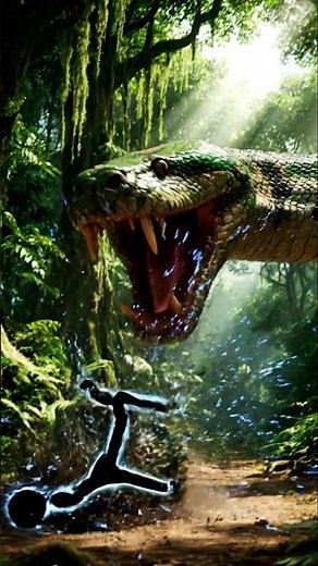 Python Attack on Stickman – স্টিকম্যানের বিরুদ্ধে বিশাল সাপের হামলা!2#shorts