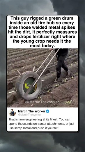 SCRAP TIRE BECOMES GENIUS FARM TOOL
