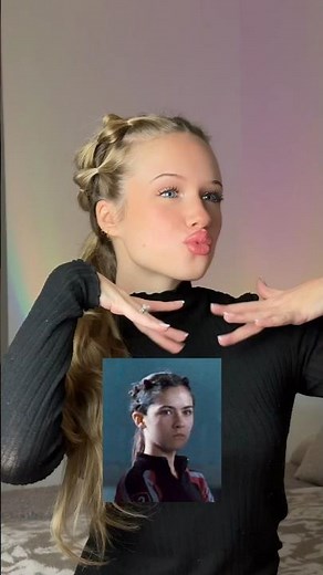 The Hunger Games Clove hairstyle #hairstyle #bubblebraid #thehungergames #hair #recreating #cutehair