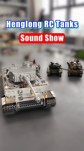 All four tanks are equipped with sound modules, but can you tell the difference between them? Which one's sound effect do you like?#henglong #tank #rc #model #machine | Toucanhobby RC Construction Vehicle