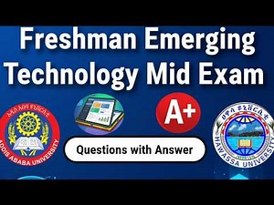 Freshman Emerging Technology Mid Exam Questions #freshmancourse #remedialfocus #ethiopianeducation