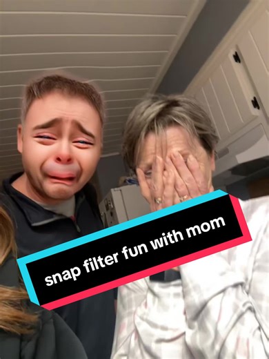 She couldn’t stop laughing!! Snap filter fun with Mom. @Mike Diggins #snapchatfilter #filter #fyp #foryoupage #foryourpage #snap #mom