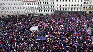Thousands take to streets in anti-government protest in Prague