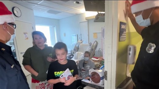 Firefighters spread holiday cheer with gifts for kids at Valley Medical Center