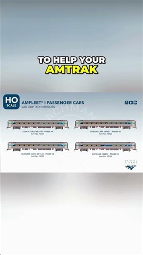 New Bachmann HO Phase 7 Amfleets!