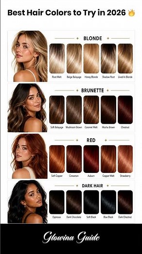 Best Hair Colors for Every Hair Type 💇‍♀️✨ Blonde, Brunette, Red & Dark Hair #Shorts