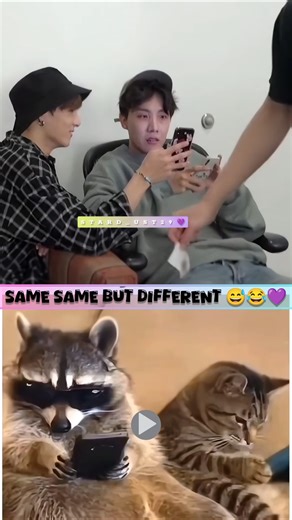 JK showing Hobi a meme vs The Meme 😂💜 #bts #jk #jhope #youtubeshorts #btsviral #btsjhope