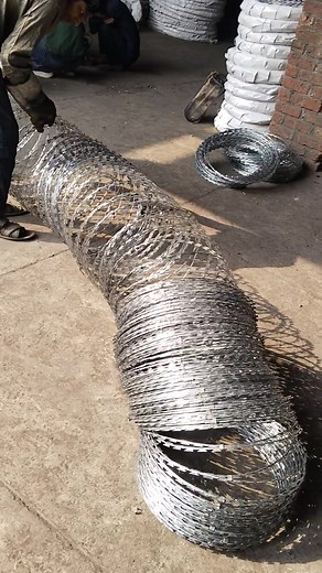 Razor wire Security wire making process 😮 Maaz Wire Traders Lahore Contact us 03140597357 #maazwire #razorwirepakistan #shortsreels #foryoupagereelsyouシ #ریزوائر #hilightseveryonefollowers #LikeFollowShare #جالی #chainlink #security | Sajid Blouch