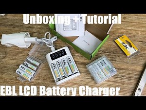 EBL LCD Battery Charger with Batteries - for AA and AAA Rechargeable battry unboxing + instructions