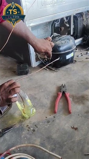 fridge compressor oil drain