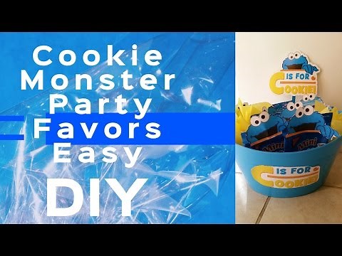 Cookie Monster Themed Party Favors DIY UNDER $15 Dollar Tree