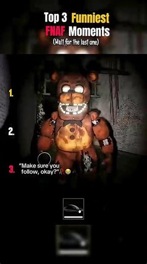 Top 3 Funniest FNAF Moments The Last One is so Peak #fnaf #horrorgame #shorts