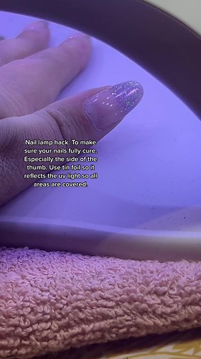 Effective UV Nail Lamp Hack Using Tin Foil | Nail Tech Tutorial