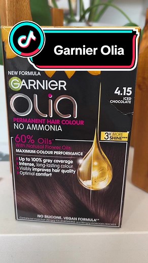 Garnier Olia 4.15 Iced Chocolate Hair Dye Transformation