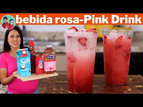 ¡YA No la Compres Más! PINK DRINK como la de Starbucks con 4 INGREDIENTES - Bedida Rosa
