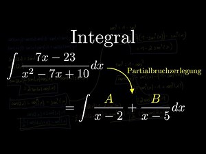 Partial fraction decomposition - solving integrals, integrating (example)