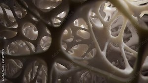 Cinematic shot revealing healthy bone tissue, realistic 3d animation. Stock Video