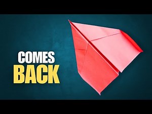 How to Make a Cool Paper Airplane That Comes Back - Paper Plane Glider Tutorial