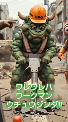 ワレワレハ ワークマン ウチュウジンダ ‼ with pixverse & Flow Music #ai #pixverse #flowmusic #digitalart #宇宙人 #エイリアン