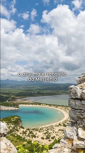 Voidokilia Beach - The perfect curve of nature, where golden sand meets crystal clear waters.