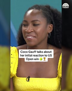 EXCLUSIVE: American tennis phenom Coco Gauff stops by TODAY following her history-making win at the U.S. Open where the 19-year-old nabbed her first Grand Slam title Sunday. "It felt like it hit all at once," she says of the moment on the court when the realization of her win sank in. | Today Show