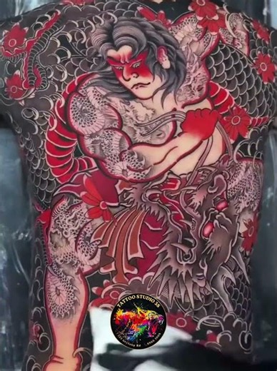 Japanese Freehand Back Tattoo | Warrior & Dragon Masterpiece | Tattoo Studio 3S Singapore