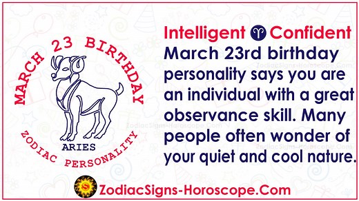 March 23 Zodiac (Aries) Horoscope Birthday Personality and Lucky Things