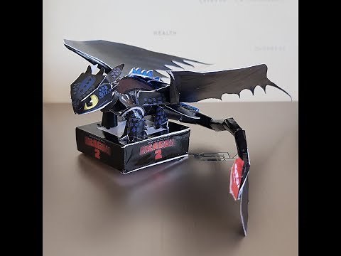 DIY HOW TO TRAIN YOUR DRAGON - TOOTHLESS PAPER TOY [TIME LAPSE]