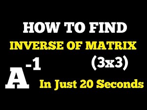 Find Inverse of Matrix in Just 10 Second | Shortcut Trick to Find Inverse of 3x3 Matrix | Dinesh Sir