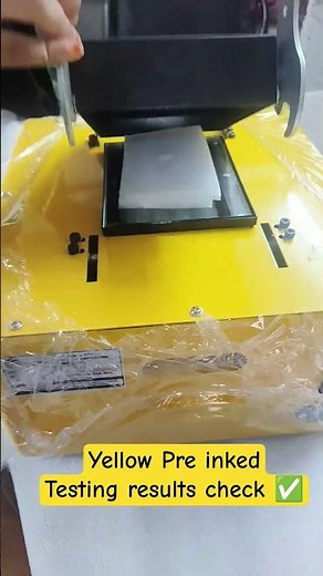 yellow Pre inked Rubber Stamp Making Machine #stampfactory #stampmachine